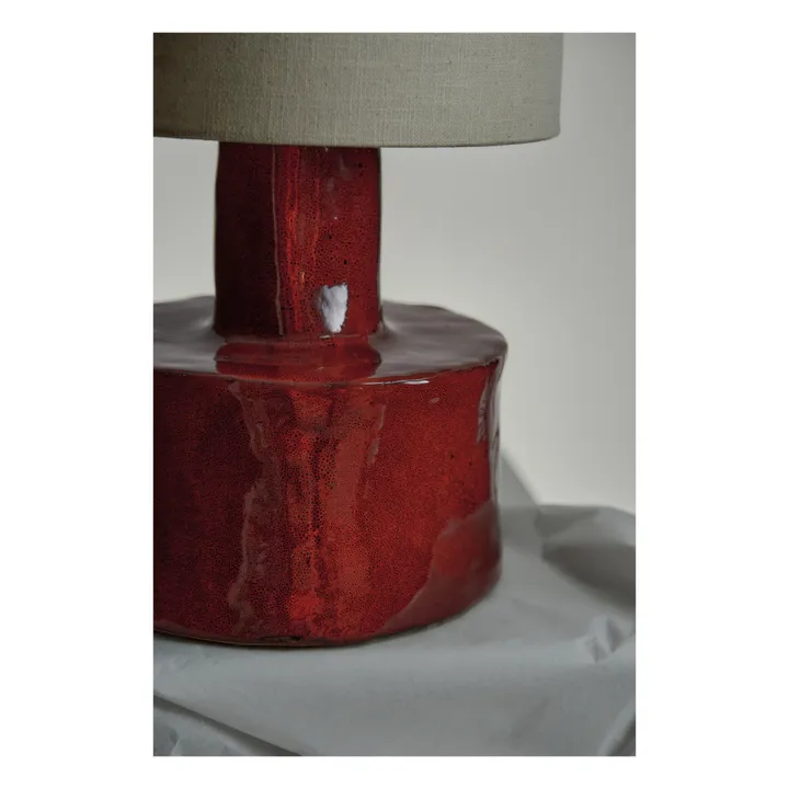 Lampe à poser Catherine en céramique | Rouge- Image produit n°2