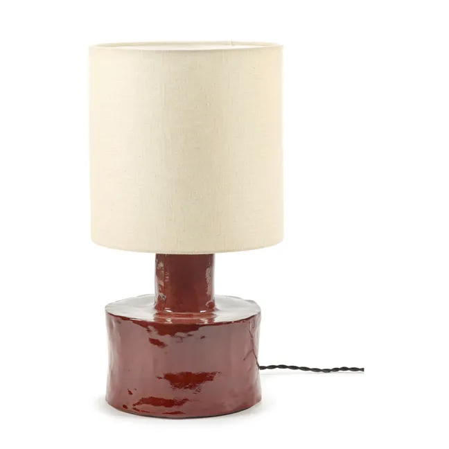 Lampe à poser Catherine en céramique | Rouge