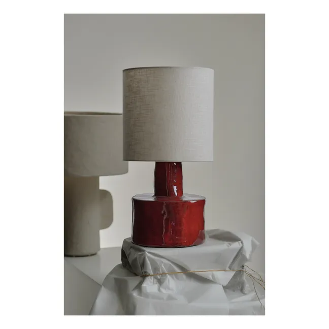 Catherine Ceramic Table Lamp | Red