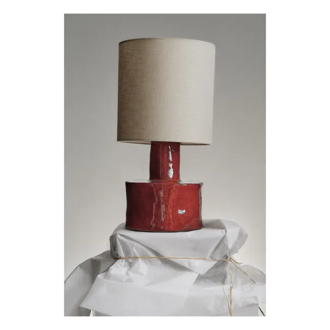 Lampe à poser Catherine en céramique | Rouge