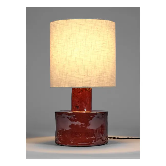 Lampe à poser Catherine en céramique | Rouge