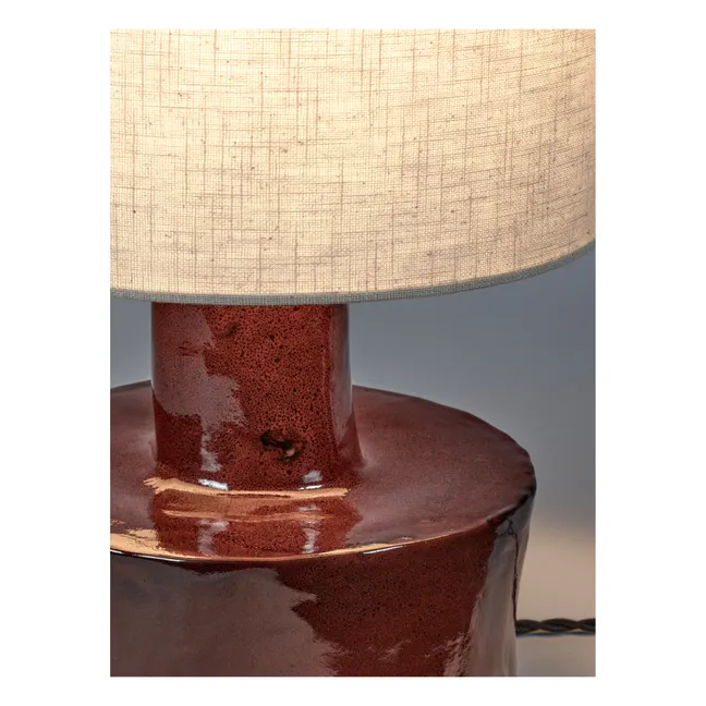 Lampe à poser Catherine en céramique | Rouge