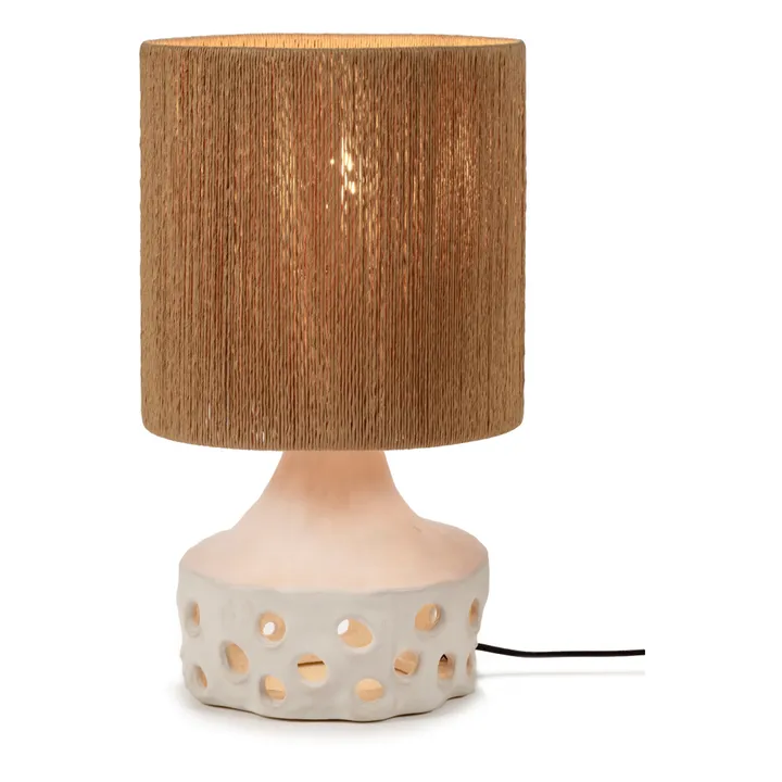 Lampada da tavolo Oya in ceramica | Marrone scuro- Immagine del prodotto n°0