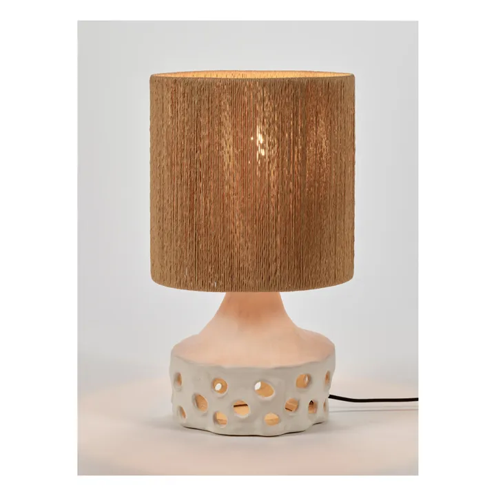 Lampada da tavolo Oya in ceramica | Marrone scuro- Immagine del prodotto n°1