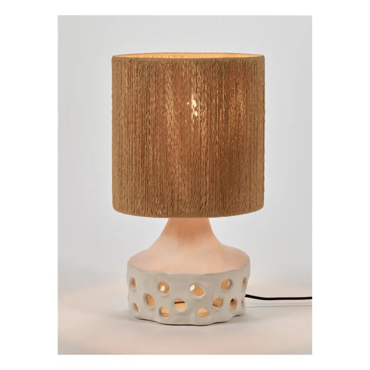 Lampe à poser Oya en céramique | Brun- Image produit n°1