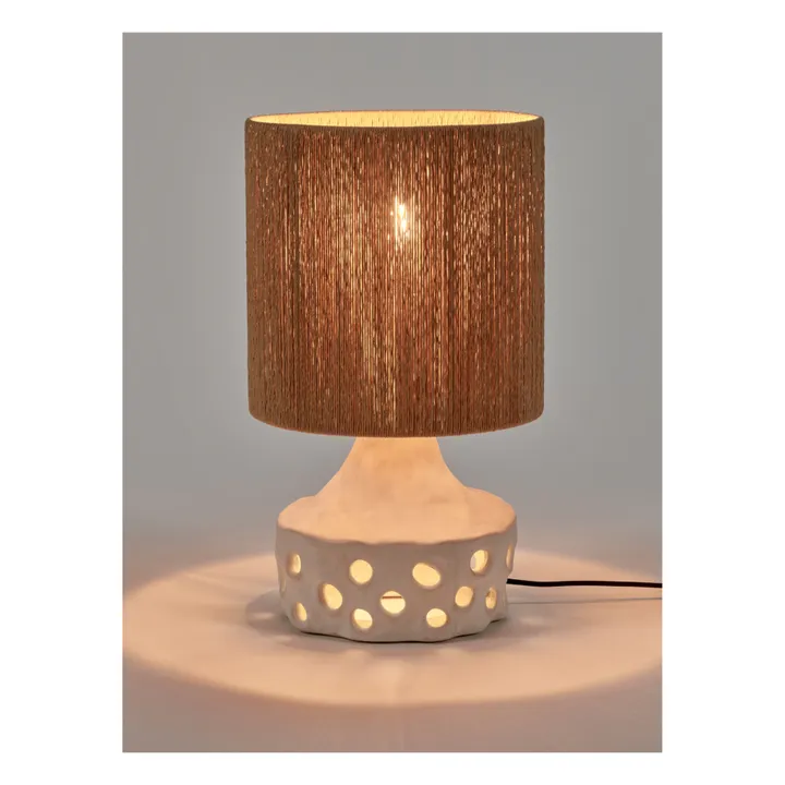 Lampada da tavolo Oya in ceramica | Marrone scuro- Immagine del prodotto n°2