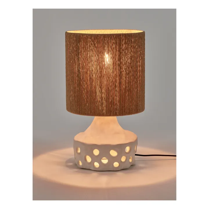 Lampe à poser Oya en céramique | Brun- Image produit n°2