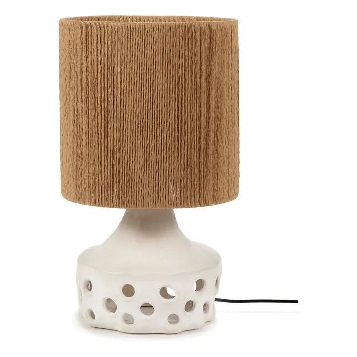 Lampe à poser Oya en céramique | Brun- Image produit n°3