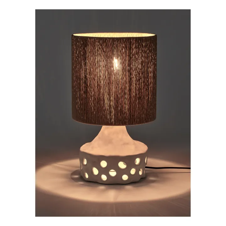 Lampe à poser Oya en céramique | Brun- Image produit n°4