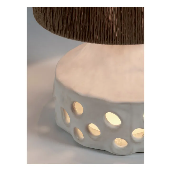 Lampada da tavolo Oya in ceramica | Marrone scuro- Immagine del prodotto n°5