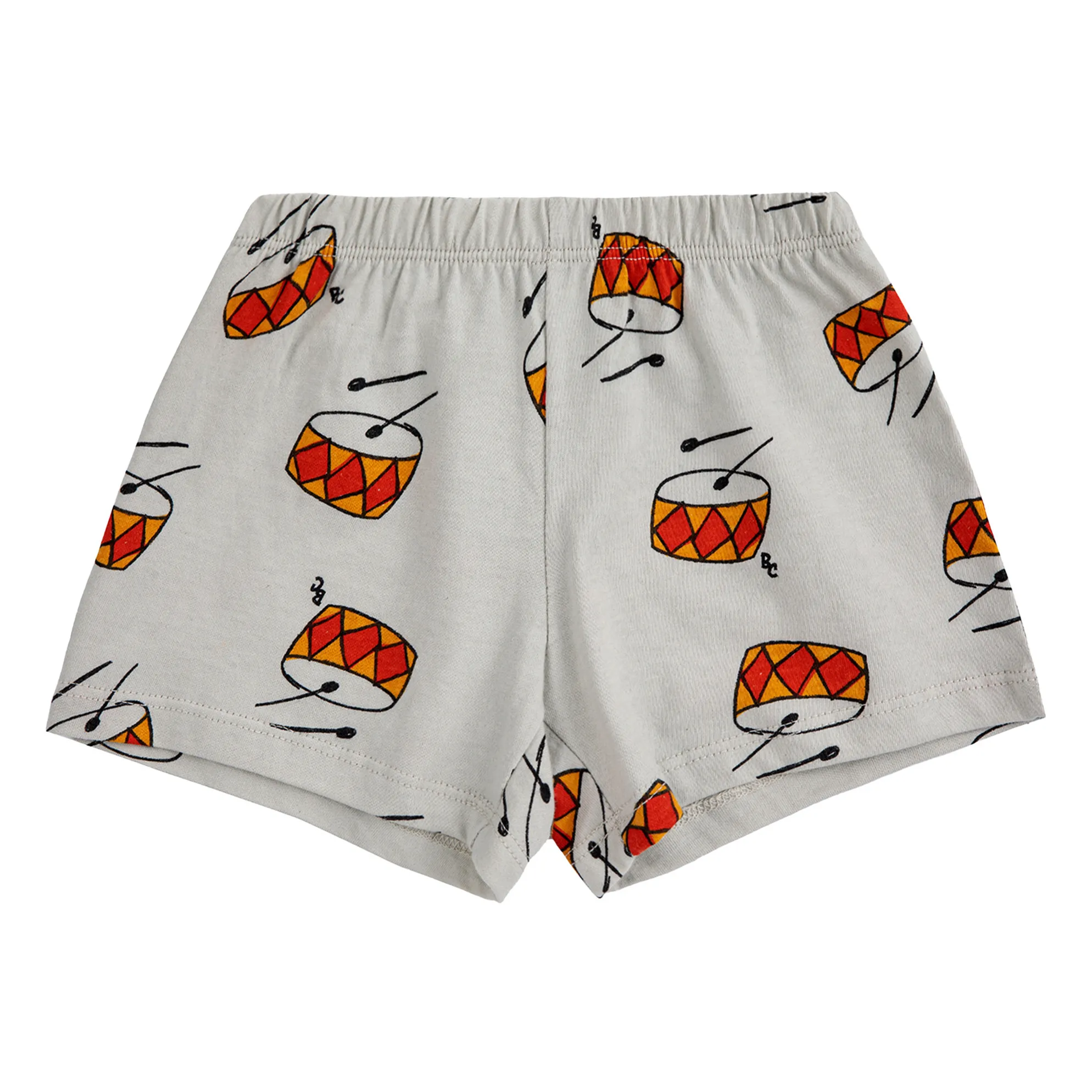 Bobo Choses Gris Galet Organic Cotton Shorts Tambours Bébé