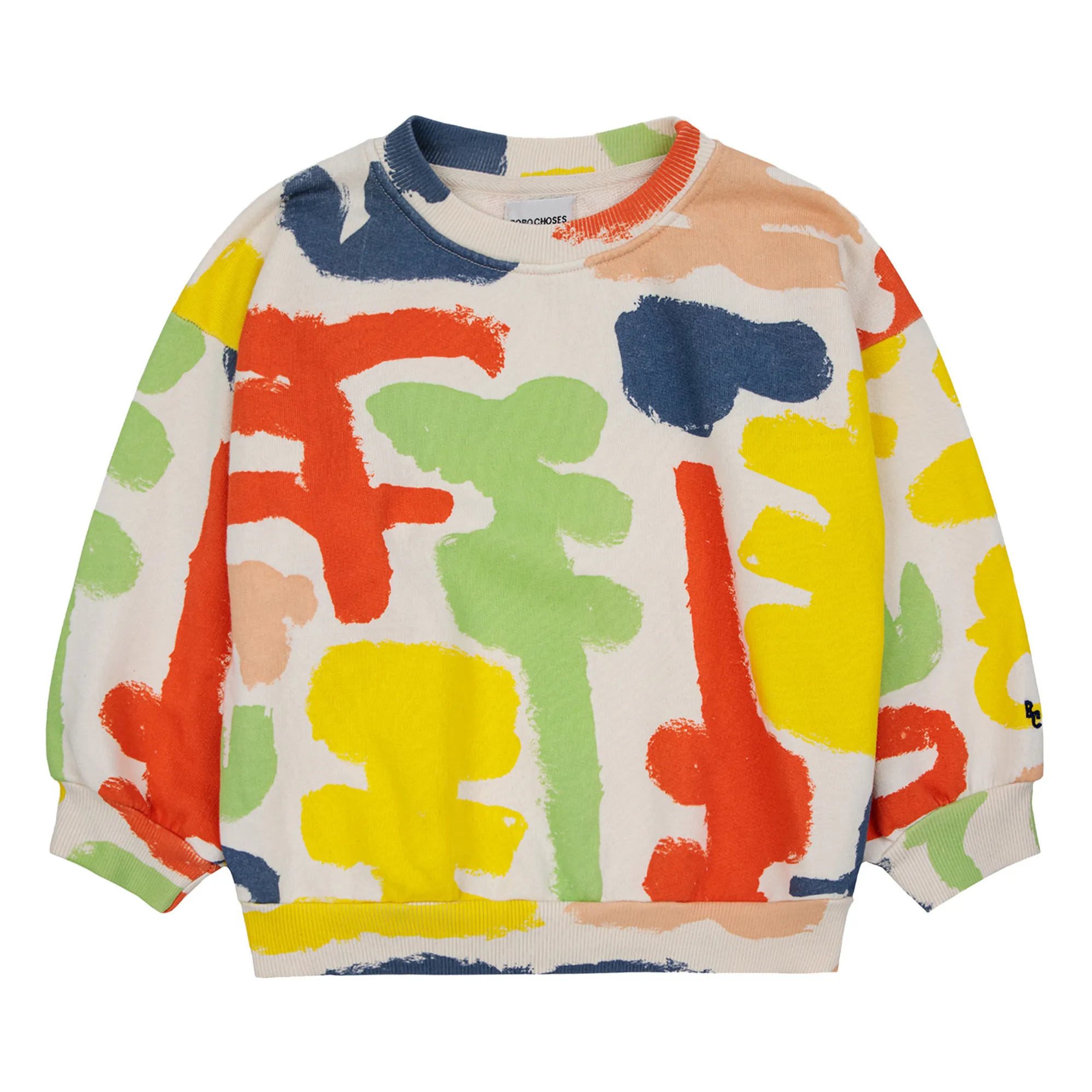 Bobo Choses Ecru Carnival Organic Cotton Sweatshirt