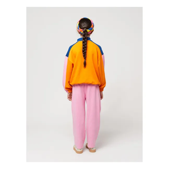 Color Block Pullover aus Bio-Baumwolle | Orange