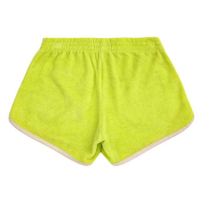 Organic cotton terry shorts | Anise green