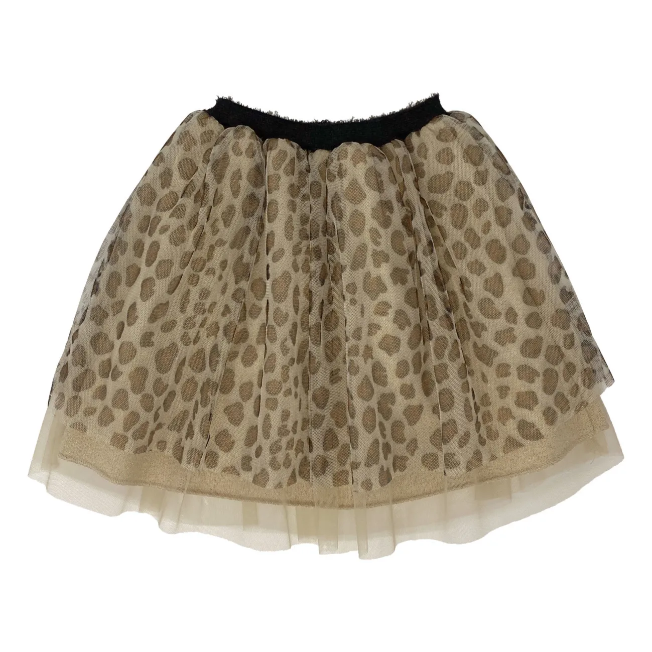 Zhoe & Tobiah Beige Tulle And Lurex Mesh Skirt