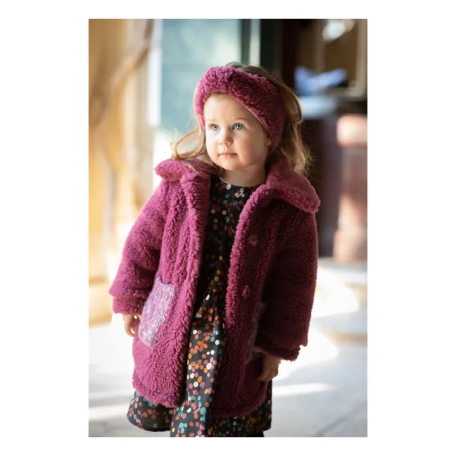 Headband Façon Fourrure | Rouge framboise