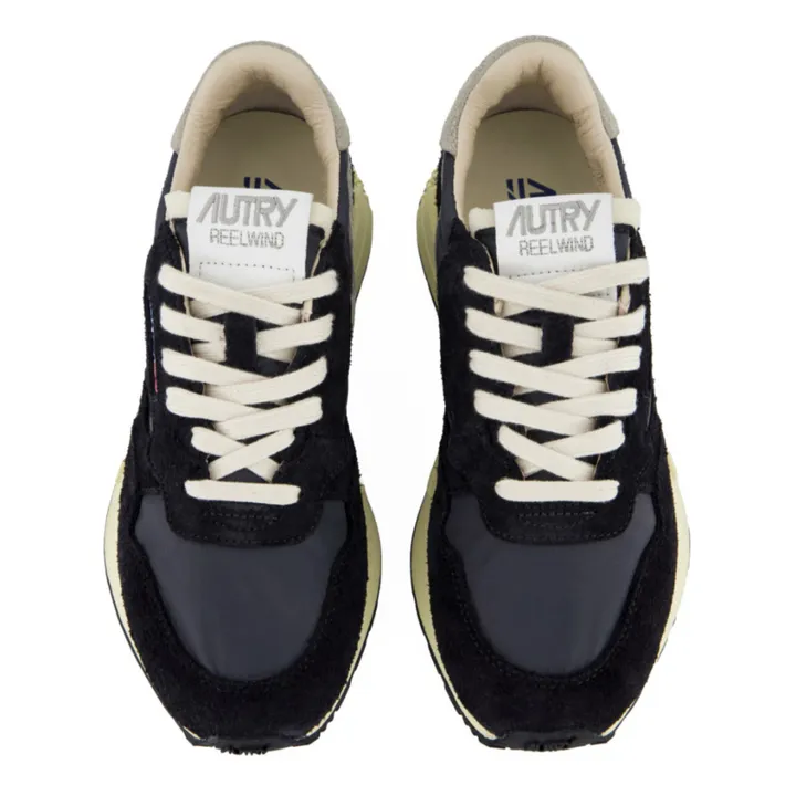 ★AUTRY★REELWIND SUPER VINTAGE SNEAKERS IN BLACK NYLON★ Autry Reelwind Super Vintage Sneakers In Black Nylon And Suede