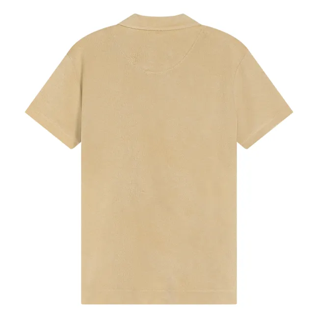 Terry polo shirt | Beige