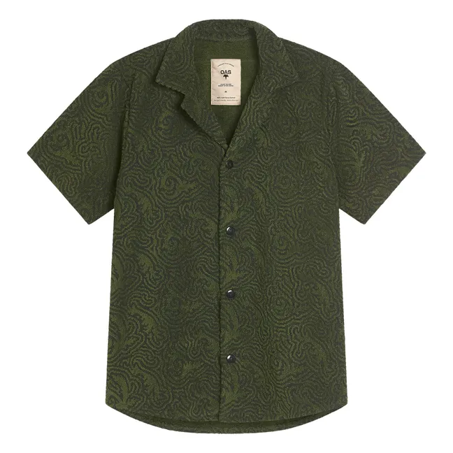 Terry Squiggle blouse | Khaki