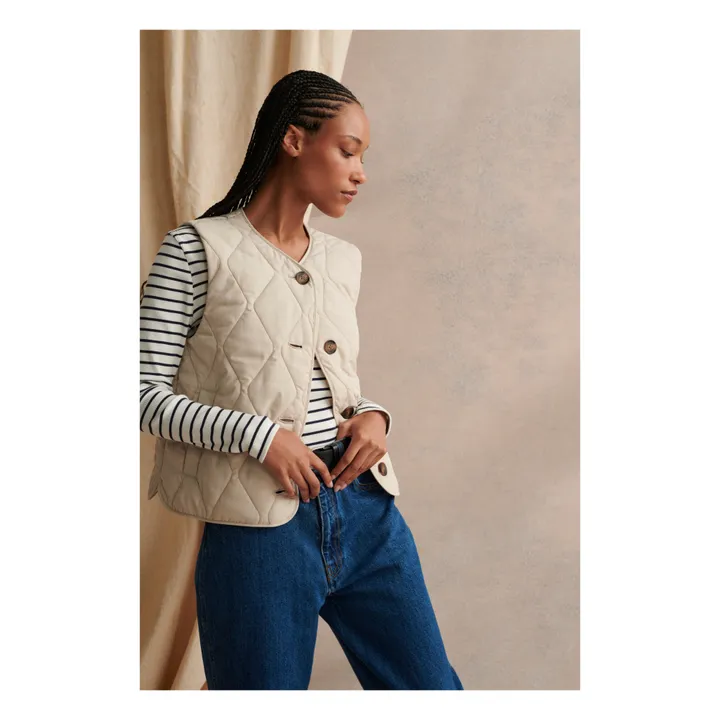 Veste Sans Manches Kelley | Ecru- Image produit n°1