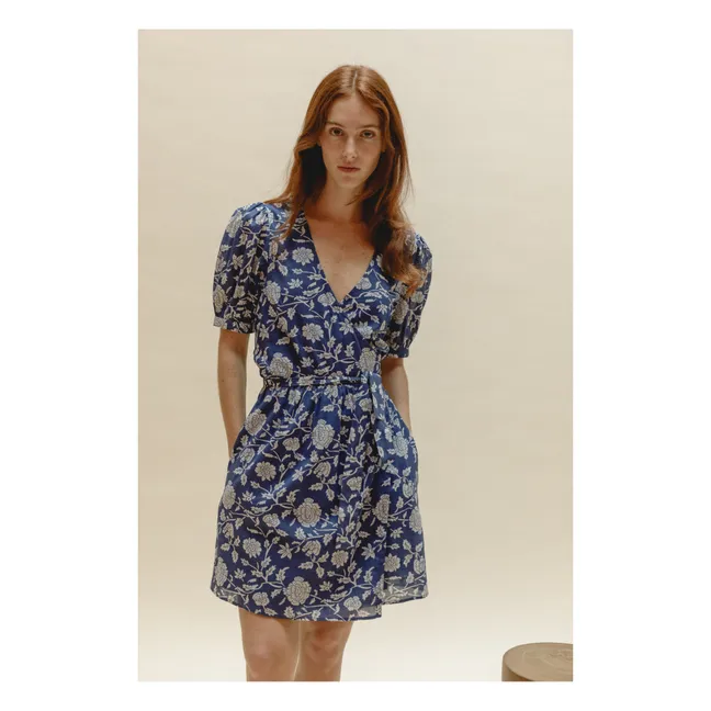 Kleid Ziggy Blumen - Damenkollektion | Blau