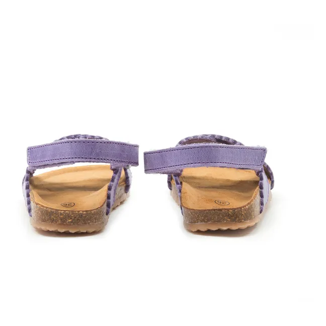 Two Con Me - Perforated crossover sandals | Marled violet