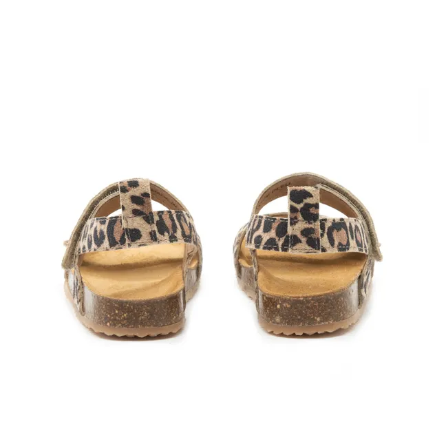 Two Con Me - Sandalen mit doppeltem Klettverschluss | Leopard