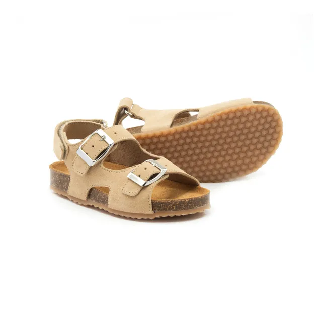 Two Con Me - Double Buckle Sandals | Beige