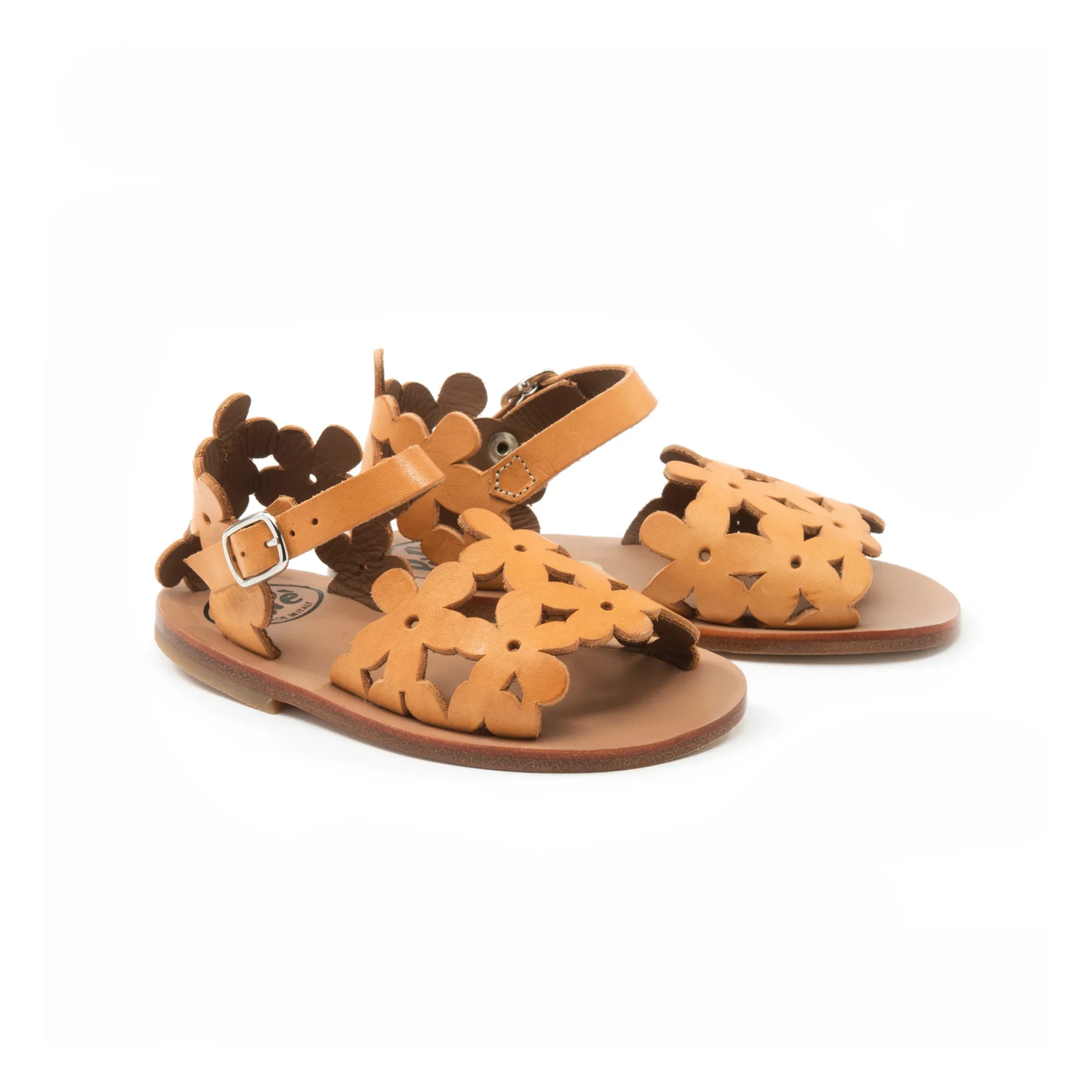 Pèpè Brown Flower Sandals