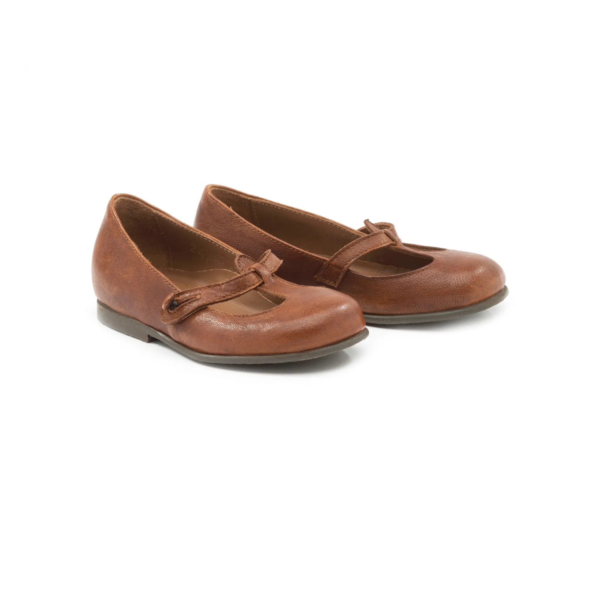 Pèpè Brown Ballerinas With Buckles