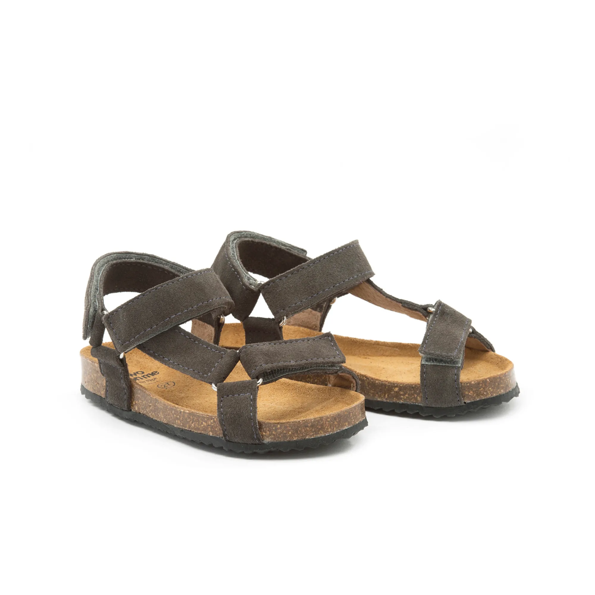 Pèpè Charcoal Grey Adjustable Sandals - Two Con Me