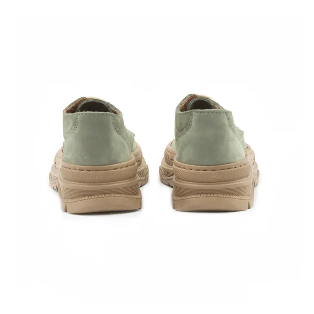 Platform Lace-up Sneakers | Green