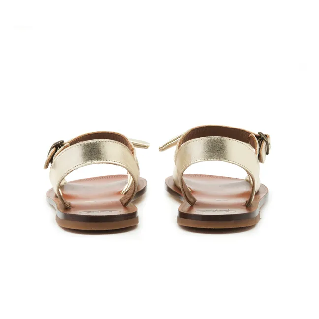 Sandales Boucles Nœud | Doré