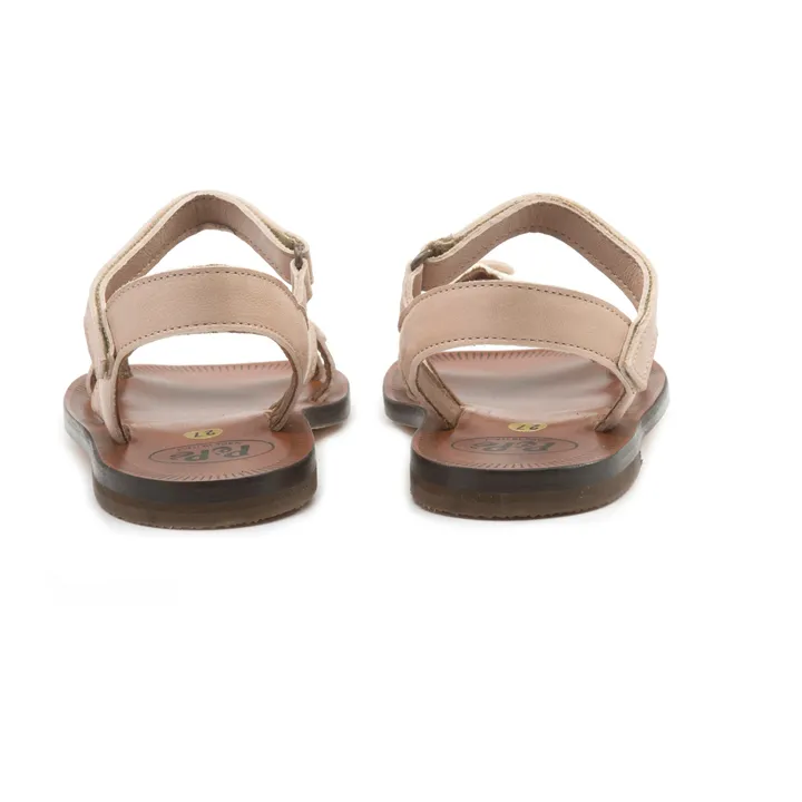 Flower Scratch Sandals | Taupe brown- Product image n°2