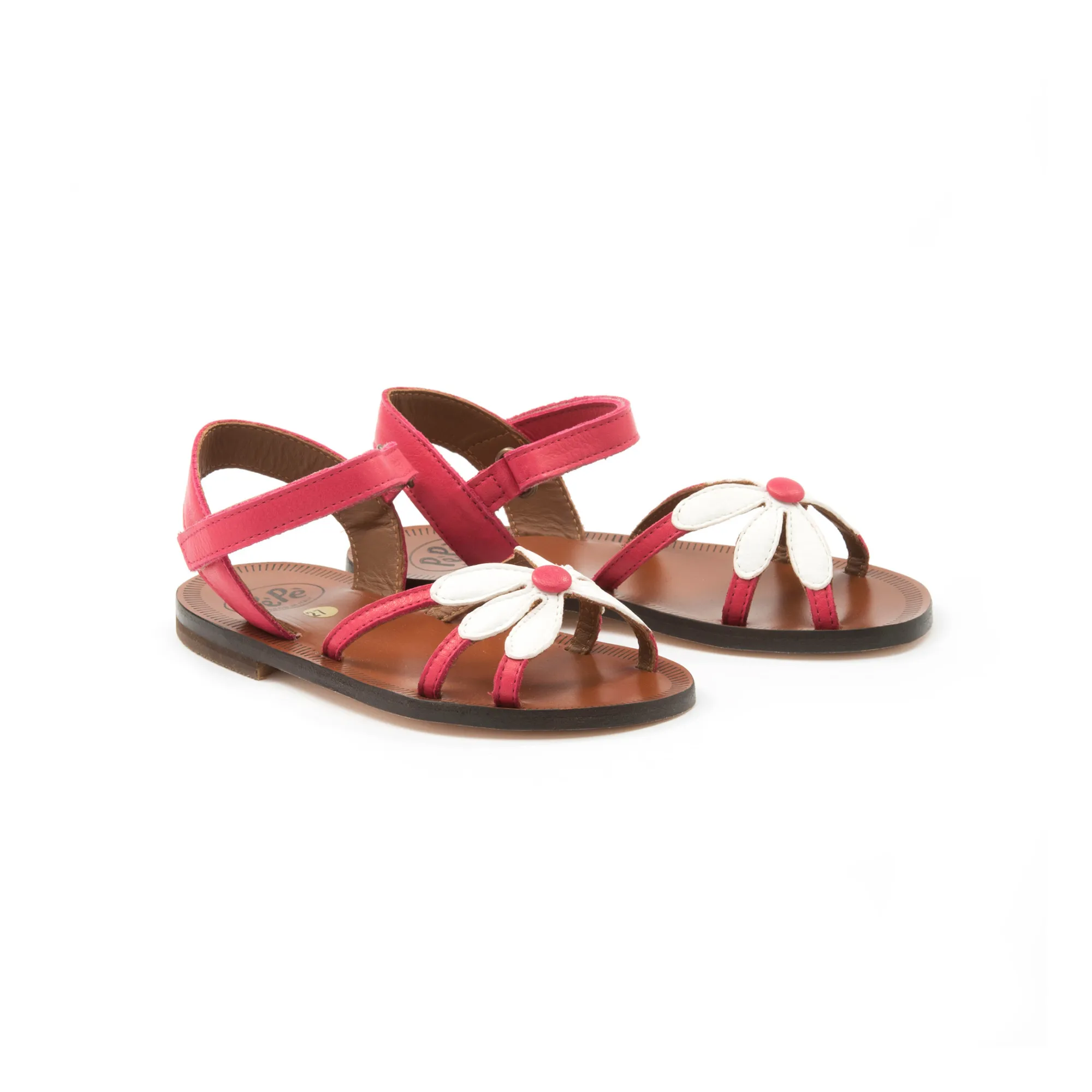 Pèpè Pink Flower Scratch Sandals