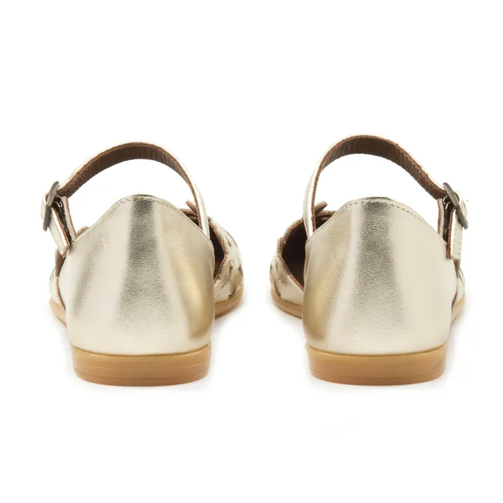 Flowery Scratch Ballerinas | Gold- Product image n°2