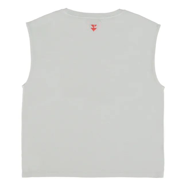 Camiseta de tirantes Sophie de algodón y lino | Gris Claro