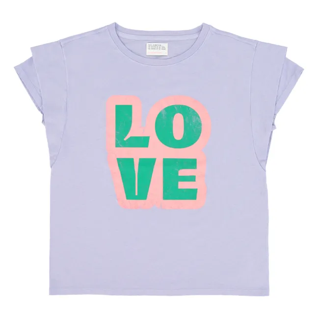 T-Shirt Amelie Baumwolle und Leinen | Lavendel