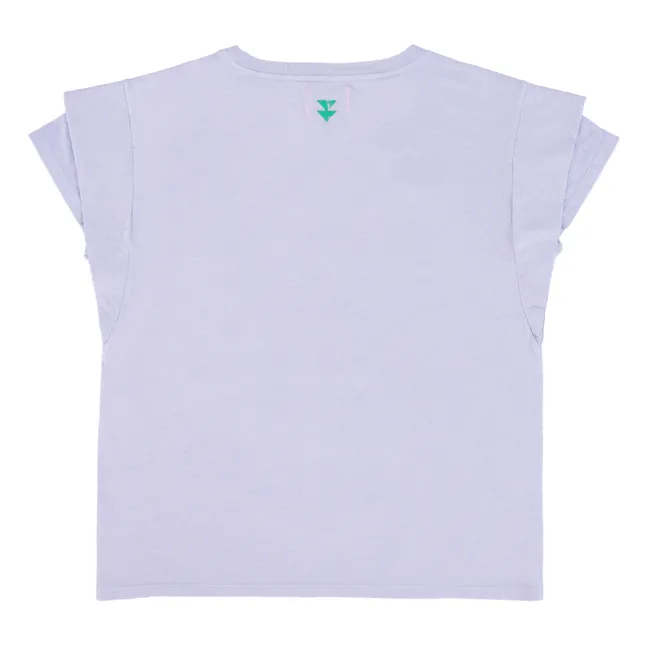 Amelie cotton and linen T-shirt | Lavender