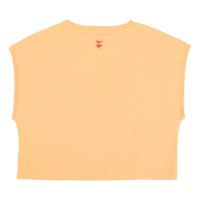 Francesca Cotton and Linen T-shirt | Orange