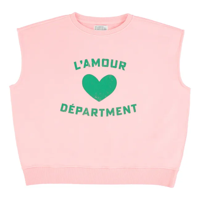 Charlotte Sleeveless Organic Cotton Sweater | Pink