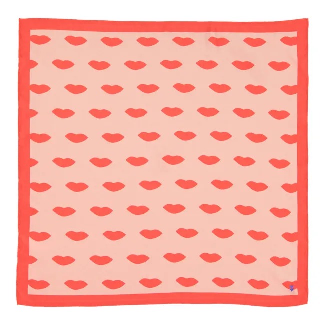 Printed Hearts Scarf | Red