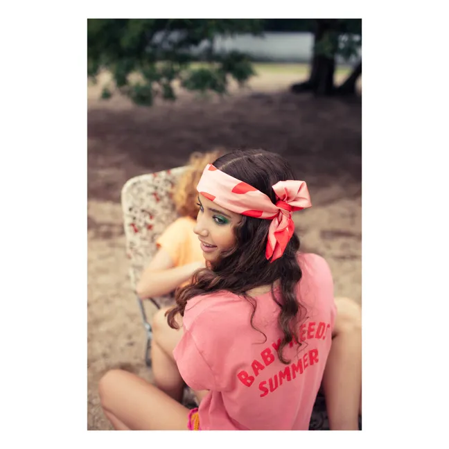 Bufanda estampada Corazones | Rojo