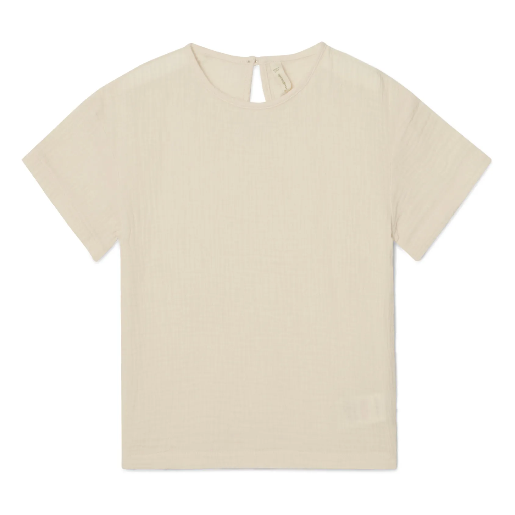 Garbo&Friends Ecru Cotton Chiffon T-Shirt