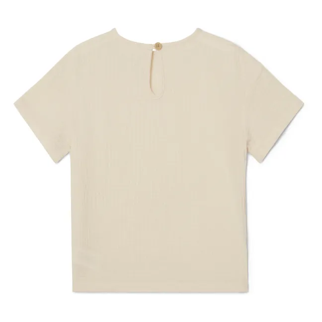 Cotton Chiffon T-Shirt | Ecru