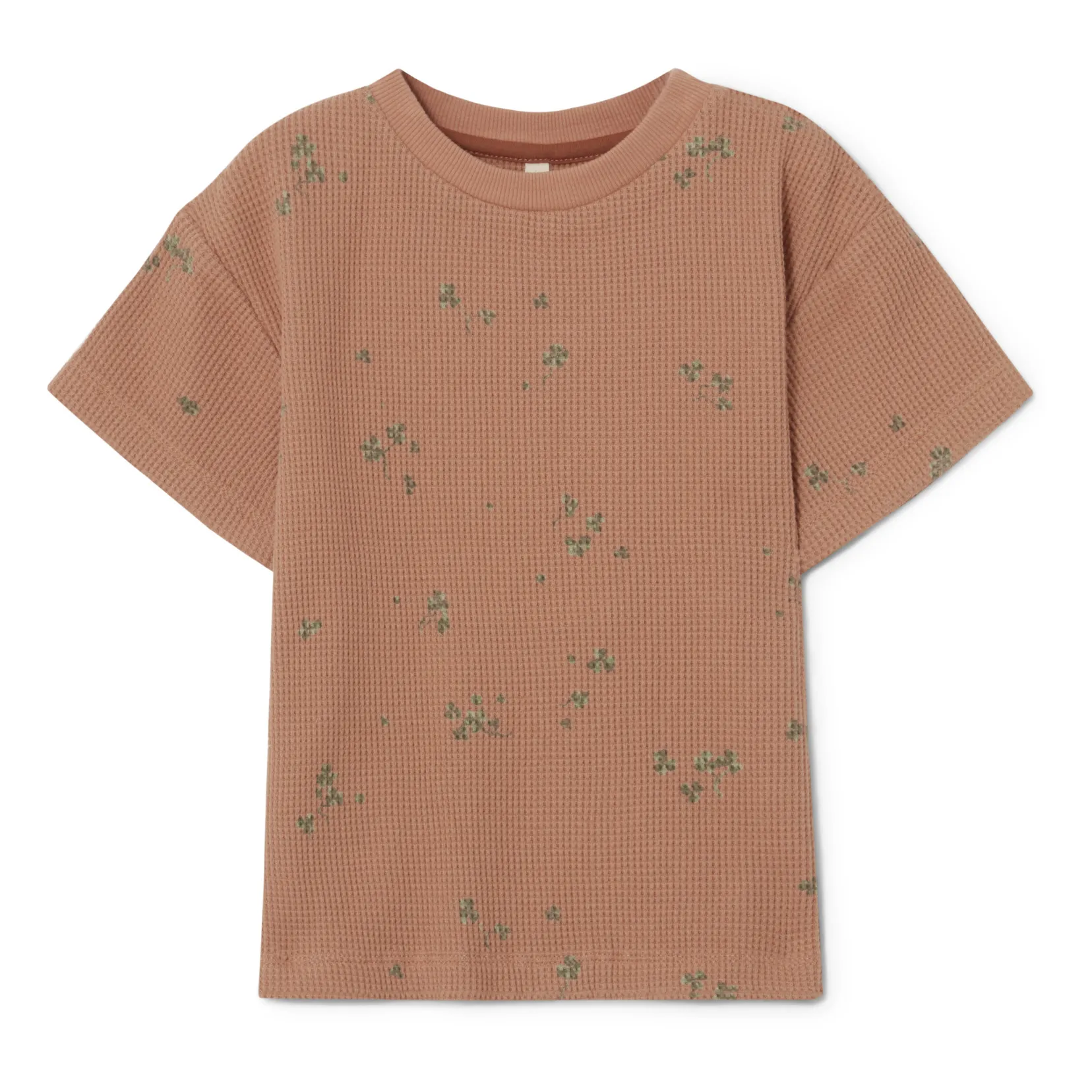 Garbo&Friends Terracotta Flowery Waffle T-Shirt