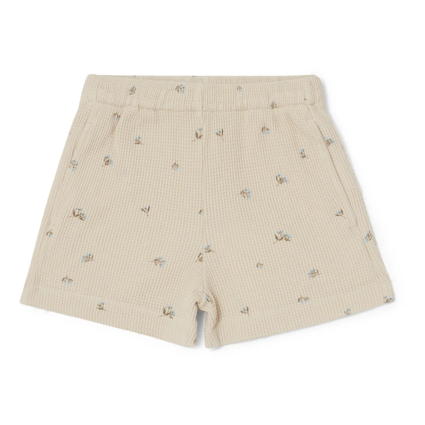 Garbo&Friends Ecru Floral Waffle Shorts