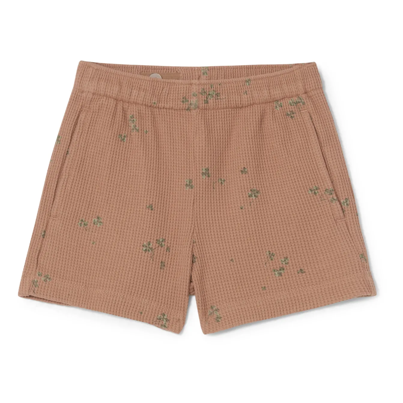 Garbo&Friends Terracotta Floral Waffle Shorts