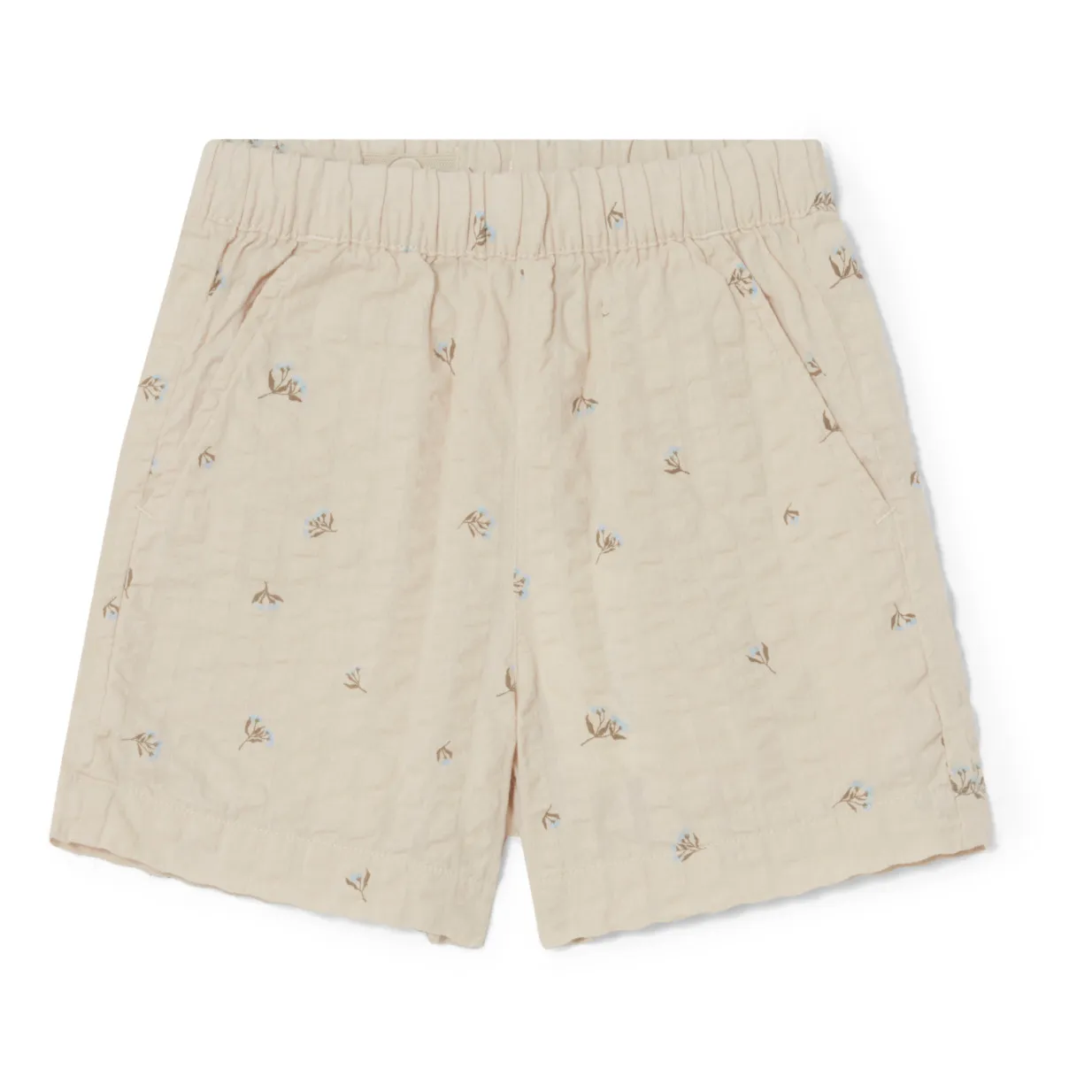 Garbo&Friends Ecru Floral Seersucker Shorts