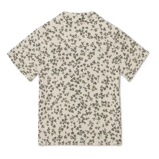 Cotton Chiffon Shamrock Shirt | Ecru